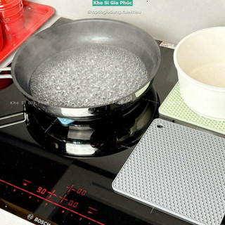 Miếng lót silicon cách nhiệt cao cấp, tấm lót chống xước bếp chịu nhiệt lên tới 200 độ C (sẵn) 🌸🌸🌸