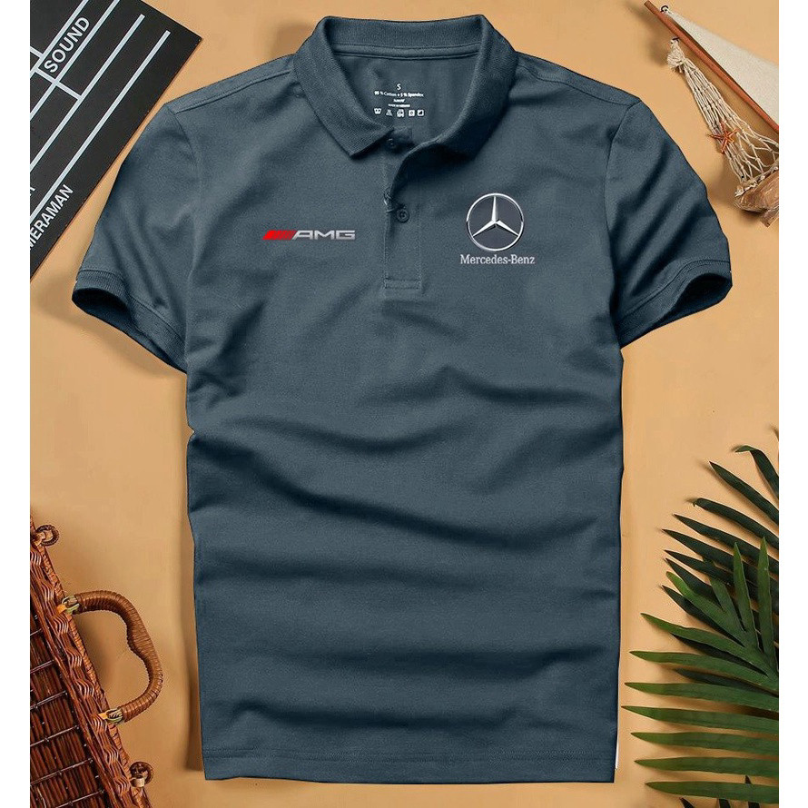 Áo thun Polo nam ngắn tay cổ bẻ thêu Logo Mec-PHG vải thun cotton 4 chiều cao cấp sang trọng lịch lãm-PLOMEC212 Hot Tren