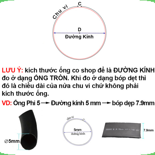 [Giá bán sỉ] Ống co nhiệt, ống gen cách điện, ống bọc dây điện 1-10mm
