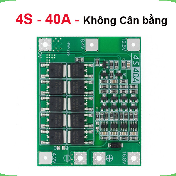 Mạch sạc bảo vệ pin Lithium 3S/4S 40A 60A 18650 BMS 11.1V 12.6V/14.8V 16.8V