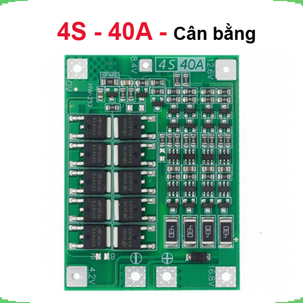 Mạch sạc bảo vệ pin Lithium 3S/4S 40A 60A 18650 BMS 11.1V 12.6V/14.8V 16.8V