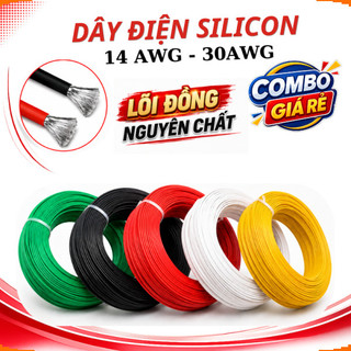 [Ưu đãi] Dây điện silicon mềm chống cháy 14AWG - 30AWG