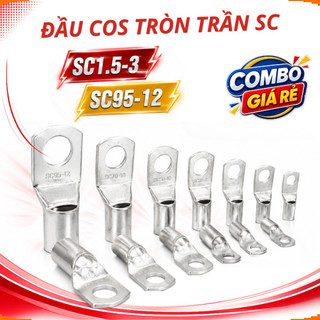 [Ưu đãi] (Combo) Đầu Cos tròn trần SC đồng si mạ chống oxi hóa