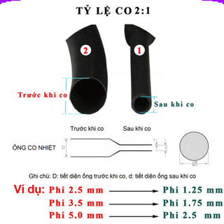 [Giá combo] Ống co nhiệt, ống gen cách điện, ống bọc dây điện 1-10mm