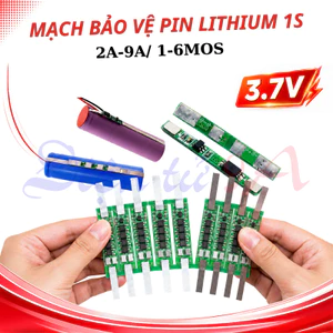Mạch bảo vệ pin Lithium 1S 3.7V 2A - 9A (1 - 6 MOS) có hàn kẽm sẵn