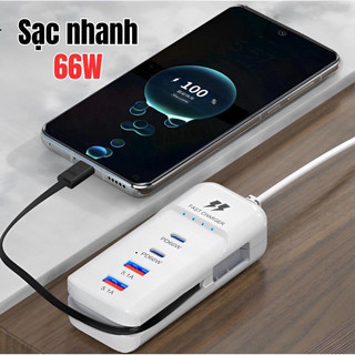 [HOT] Bộ Sạc 5 Cổng USB Type C, Ổ Cắm Sạc Điện Thoại 5 Trong 1 Sạc 20W An Toàn, Tiện Dụng Tương Thích Với Nhiều Thiết Bị