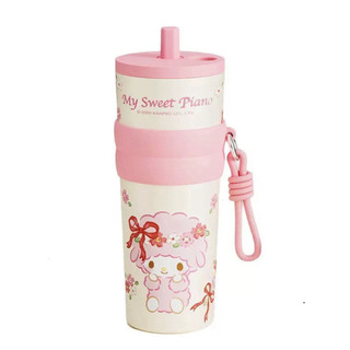 [HOT] Bình giữ nhiệt họa tiết Kuromi, Kitty 710ml, ly giữ nhiệt inox 316 chống gỉ có dây treo kèm ống hút AD ..