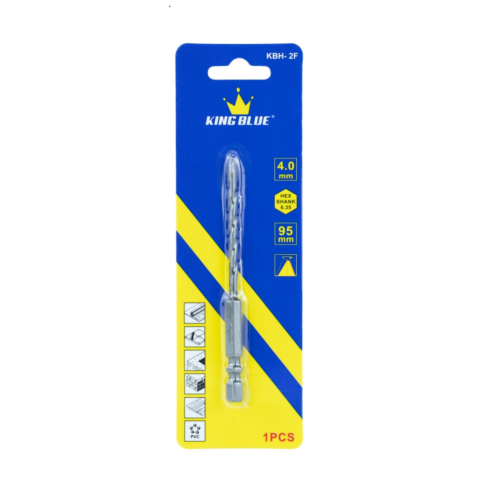 [Khuyến Mãi] Mũi khoan đa năng lục giá 2 cạnh KingBlue KBH2F-04*95, KBH2F-06*95, KBH2F-08*95, KBH2F-10*95, KBH2F-12*95