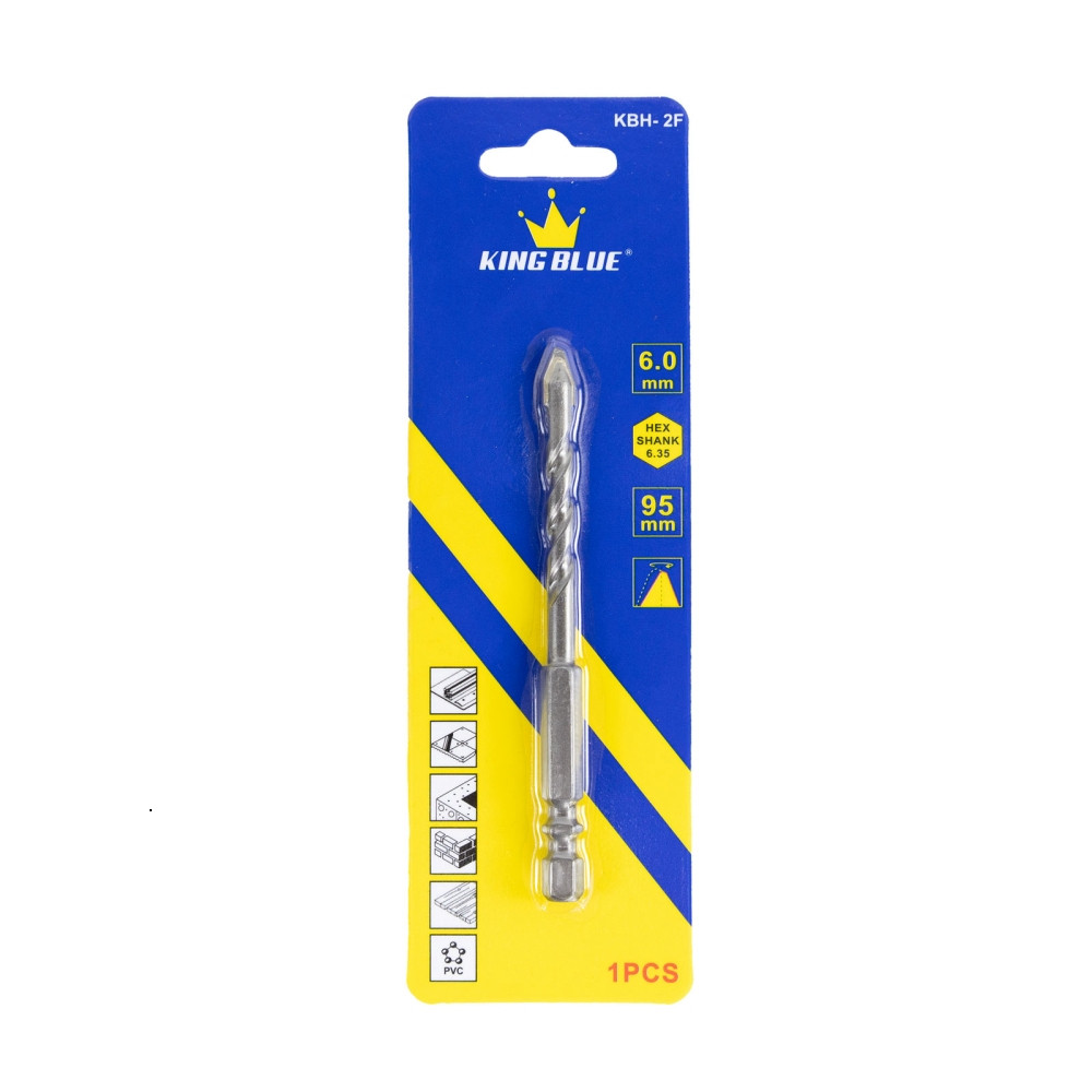 [Khuyến Mãi] Mũi khoan đa năng lục giá 2 cạnh KingBlue KBH2F-04*95, KBH2F-06*95, KBH2F-08*95, KBH2F-10*95, KBH2F-12*95