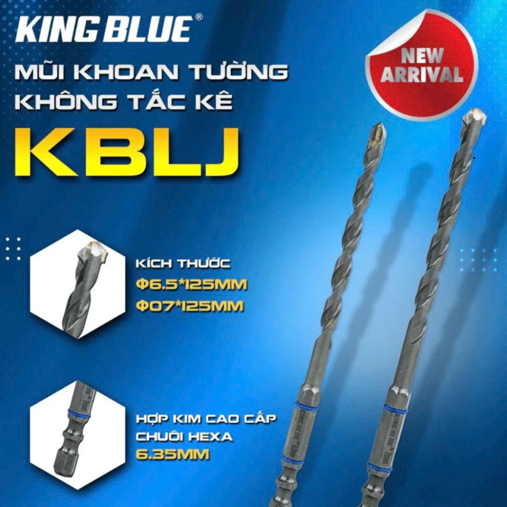 [Khuyến Mãi] Mũi khoan đa năng khoan tường gạch men không tắc kê KingBlue KBLJ nhiều kích thước
