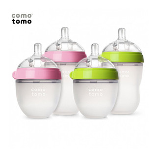 Bình Sữa Comotomo - Chất Liệu Silicone Cao Cấp - Màu xanh, Màu Hồng - 150ml, 250ml