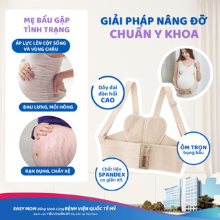Đai Nâng Đỡ Bụng Bầu Chất Siêu Mềm Co Giãn 4 Chiều Hỗ Trợ Đi Lại, Giảm Đau Lưng Rạn Bụng Bảo Vệ Cột Sống