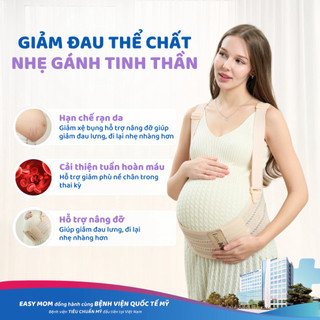 Đai Nâng Đỡ Bụng Bầu Chất Siêu Mềm Co Giãn 4 Chiều Hỗ Trợ Đi Lại, Giảm Đau Lưng Rạn Bụng Bảo Vệ Cột Sống