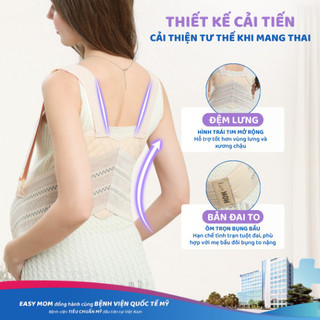 Đai Nâng Đỡ Bụng Bầu Chất Siêu Mềm Co Giãn 4 Chiều Hỗ Trợ Đi Lại, Giảm Đau Lưng Rạn Bụng Bảo Vệ Cột Sống