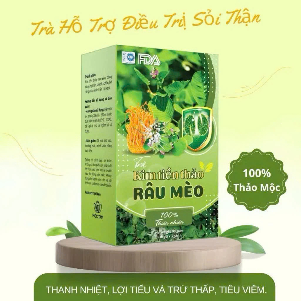 ✅ Trà Kim Tiền Thảo Râu Mèo [Chính Hãng Cao Cấp] Hộp 30 Gói ✅ Bổ thận lợi tiểu thanh lọc cơ thể loại bỏ nguy cơ sỏi thận