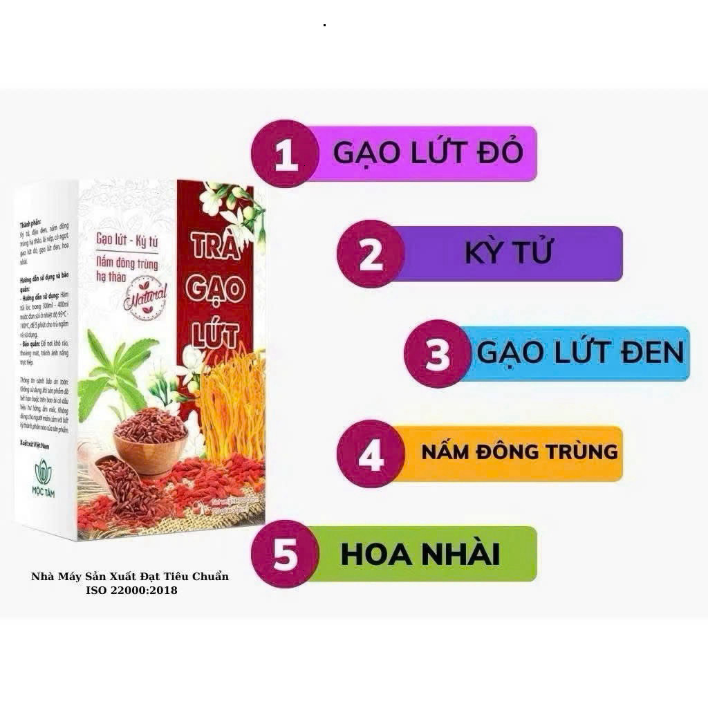 ✅ Trà Gạo Lứt Kỳ Tử [Chính Hãng Cao Cấp] Hộp 30 Gói ✅ Trà giảm cân giảm béo đốt mỡ thừa giảm mỡ máu dáng đẹp eo thon