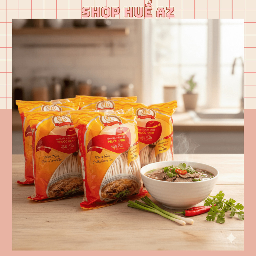 Bánh canh bột mì khô (MÌ VẮT) Phước Hạnh 400g - Đặc sản Huế