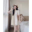 Đầm dáng ngắn rộng xòe tiểu thư váy thô thêu phối ren cổ dây buộc mặc đi học đi chơi nàng thơ HCOM27482