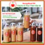 Chai thuỷ tinh BlingBox - Chai Thủy Tinh Có Nắp Đậy, Dây Xách Tiện Lợi 500ml, 300ml