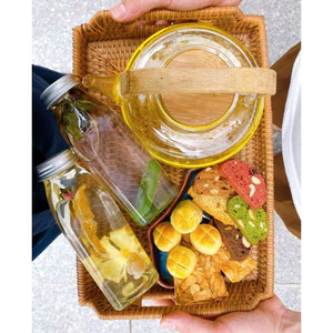 Chai thuỷ tinh BlingBox - Lọ Đựng Nước Sinh Tố, Chai Thủy Tinh Vuông 350ml; 500ml - Duonghieu6789