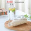 Chai thuỷ tinh BlingBox - Bình Nước Thủy Tinh Chịu Nhiệt In Vạch Chia Vạch Giờ Cao Cấp 500ml , 750ml | Nắp Thủy Tinh