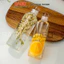 Chai thuỷ tinh BlingBox - Bình Nước Thủy Tinh Chịu Nhiệt In Vạch Chia Vạch Giờ Cao Cấp 500ml , 750ml | Nắp Thủy Tinh