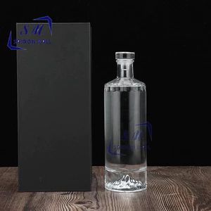 Chai thuỷ tinh BlingBox - Chai thuỷ tinh 500ml / Chai dựng rượu 500ml dạng trụ tròn nắp thủy tinh cao cấp - br30 - bìn