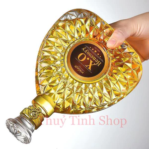 Chai thuỷ tinh BlingBox - [ CÓ TEM ] Combo 4 chai, bình thuỷ tinh đựng rượu XO ( XO kh-XO VV-XO 750-XO 500)