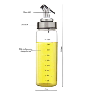 Chai thuỷ tinh BlingBox - [CHÍNH HÃNG] Chai đựng dầu ăn, gia vị bằng thuỷ tinh có vòi rót (170ml/300ml/500ml)