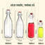 Chai thuỷ tinh BlingBox - [Giá Tốt Hơn] Combo 3 & 6 Chai Nắp Cài/Gài Thủy Tinh Cao Cấp (250ml 500ml 750ml 1000ml)