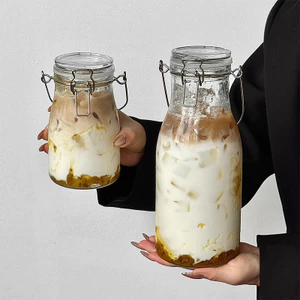 Chai thuỷ tinh BlingBox - Chai Thủy Tinh Đựng Sữa Có Nắp Gài, Lọ Thủy Tinh Ngâm Hoa Quả,Đựng Nước Ép CHAITT001