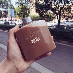 Chai thuỷ tinh BlingBox - COMBO 10 CHAI THỦY TINH VUÔNG 250ML DÁNG DẸT ĐỰNG SINH TỐ, CAFE, RƯỢU (NẮP NHÔM )