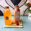 Chai thuỷ tinh BlingBox - Chai thủy tinh vuông 350ml nút bần / nút gỗ