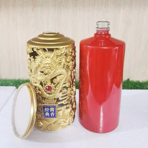 Chai thuỷ tinh BlingBox - Chai thuỷ tinh đựng rượu rồng phong thuỷ 1000ml