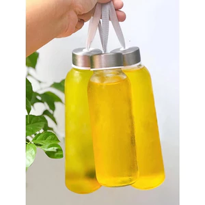 Chai thuỷ tinh BlingBox - Chai thủy tinh 300ml có quai sang trọng dễ dàng mang đi tiện lợi dùng pha trà, đựng nước ép,
