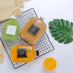 Chai thuỷ tinh BlingBox - Chai Thuỷ Tinh Dẹt Bầu nắp nhựa 250ml- 350ml - 500ml Đựng Coffee, Sữa, cafe, nước ép, nước tr