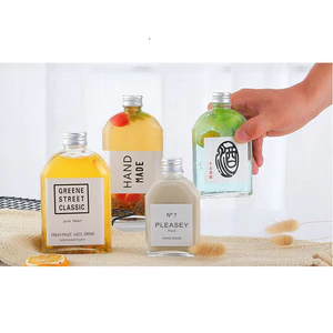Chai thuỷ tinh BlingBox - Chai Thủy Tinh Dẹt Vai Bầu Nắp Nhôm 100ml 200ml 250ml 350ml 500ml