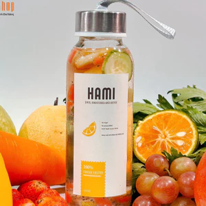 Chai thuỷ tinh BlingBox - Chai Thủy Tinh Dây Xách 300ml đựng nước ép, sữa chua, mật ong...