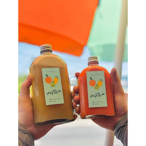 Chai thuỷ tinh BlingBox - combo chai dẹt thuỷ tinh vai vát nắp nhôm các cỡ