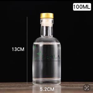 Chai thuỷ tinh BlingBox - Chai Thuỷ Tinh MiNi Cao Cấp Nút Cao Su Bọc Nhôm Vàng 100ml 375ml 750ml