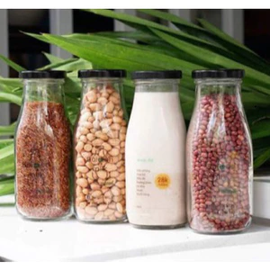 Chai thuỷ tinh BlingBox - COMBO 6 CHAI SỮA THỦY TINH 300ML NẮP THIẾT ĐỰNG SỮA, SINH TỐ, NƯỚC ÉP, MẬT ONG