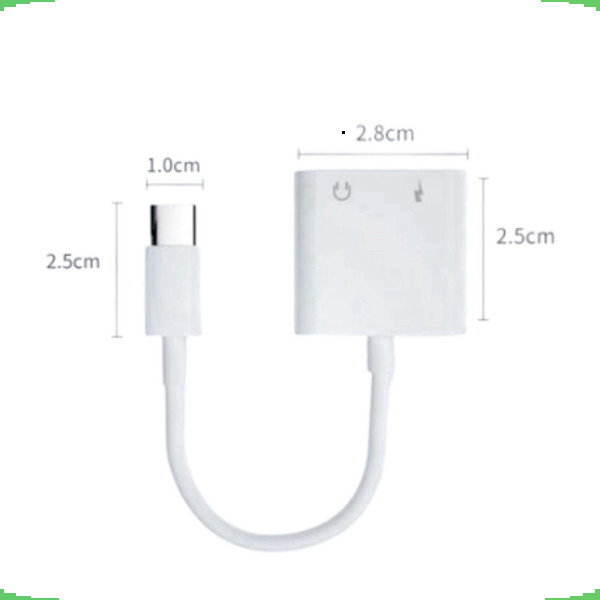 Dây cáp chuyển đổi âm thanh USB type C/IP / 3.5mm cho điện thoại