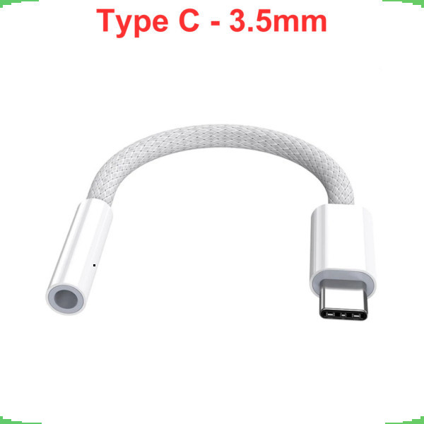 Dây cáp chuyển đổi âm thanh USB type C/IP / 3.5mm cho điện thoại