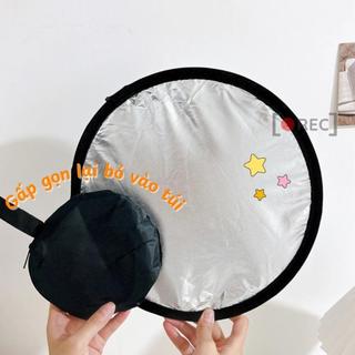 Tấm Hắt Sáng 2 Mặt 30Cm 60Cm 80Cm | Bảng Phản Quang Reflector Gấp Gọn Chụp Ảnh Makeup Quay Video
