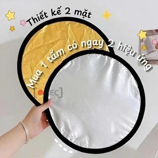 Tấm Hắt Sáng 2 Mặt 30Cm 60Cm 80Cm | Bảng Phản Quang Reflector Gấp Gọn Chụp Ảnh Makeup Quay Video