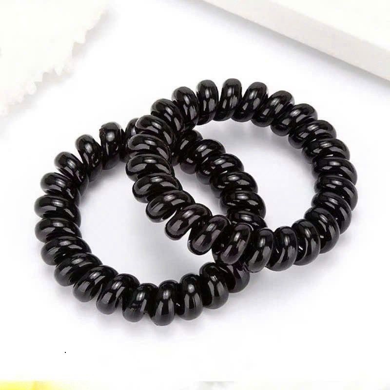 sét 10 dây buộc tóc Lò xo màu đen co giãn tốt,size 5cm không đau tóc phụ kiện buộc tóc nữ tiện lợi