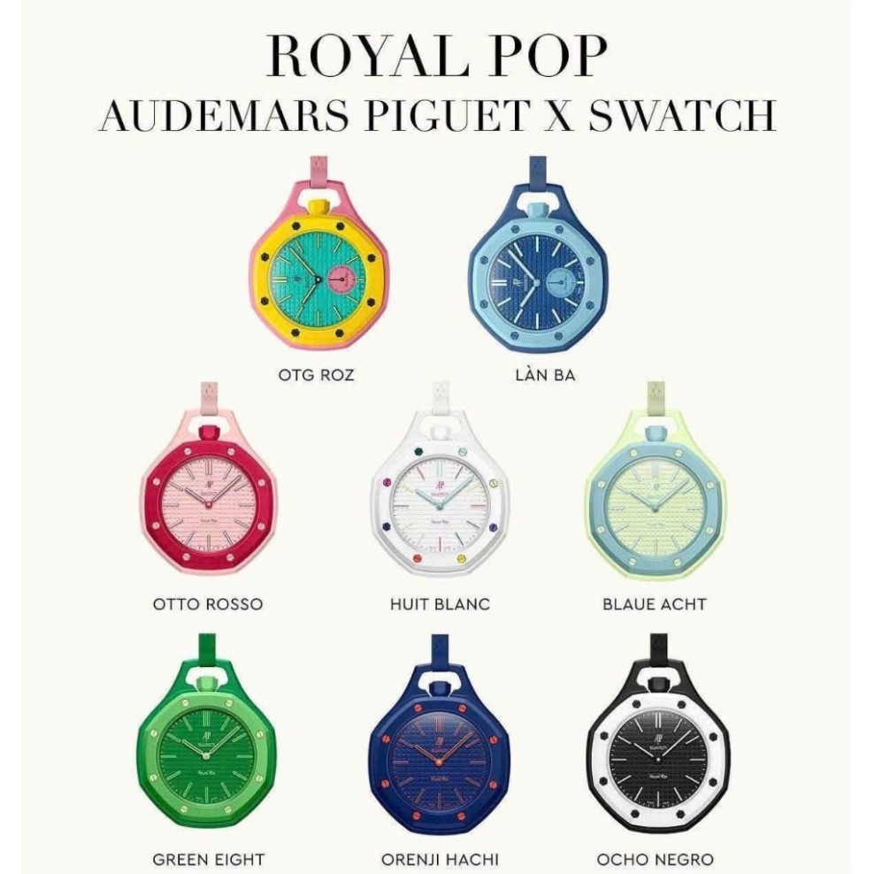 [FULL BOX] Đồng Hồ  Swatch x Audemars Piguet "Royal Pop
