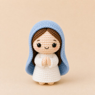 Móc Khóa Len Lendo Công Giáo Nữ Tu Thiên Thần Cha Xứ Chibi Handmade Crochet Quà Tặng