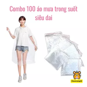 Combo 50 áo mưa trong suốt siêu dai siêu bền không mùi tiện lợi bỏ túi du lịch