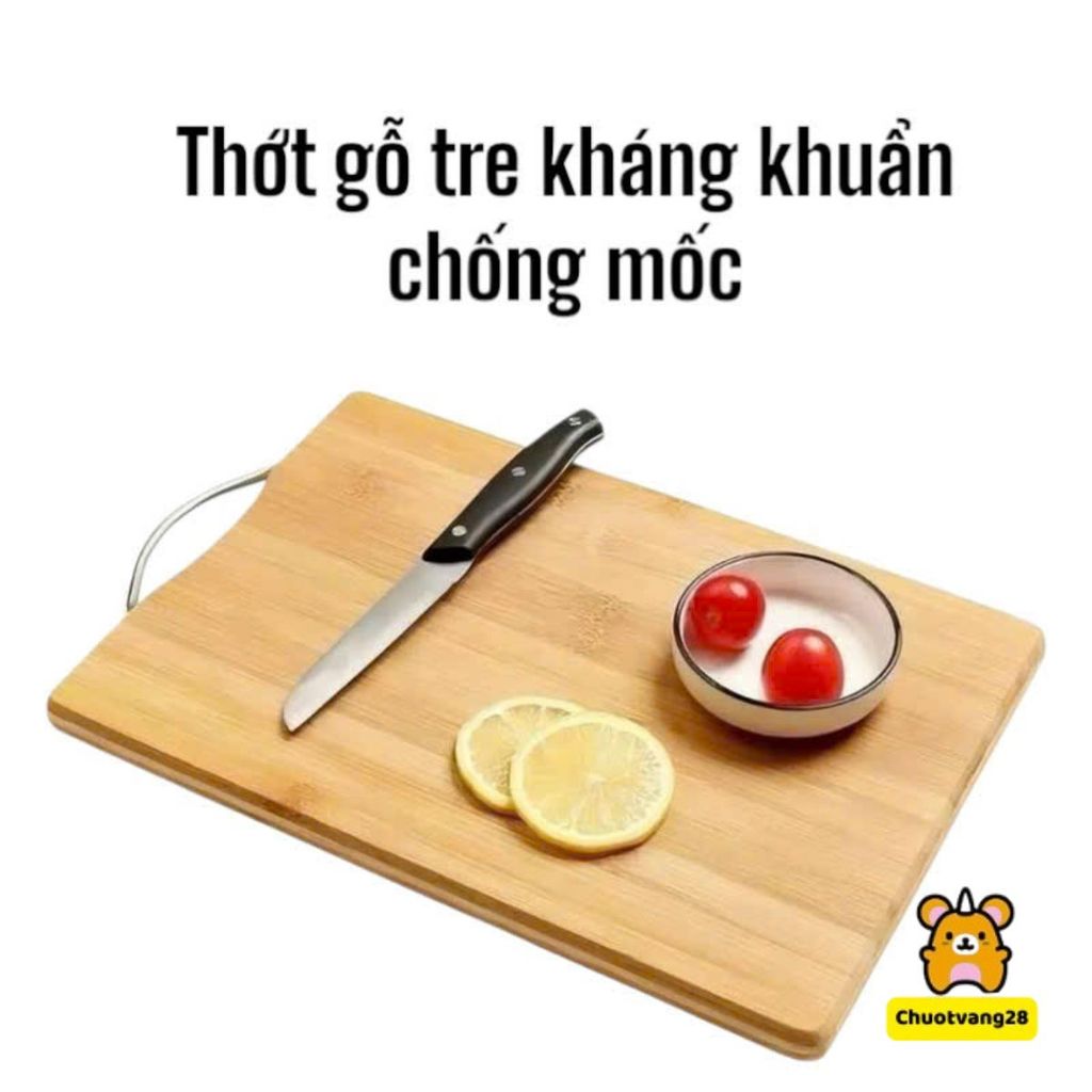 Thớt Tre Chất Liệu Tự Nhiên, An Toàn Cho Sức Khỏe Kích Thước Hình Chữ Nhật 20x30cm Siêu Tiện Lợi